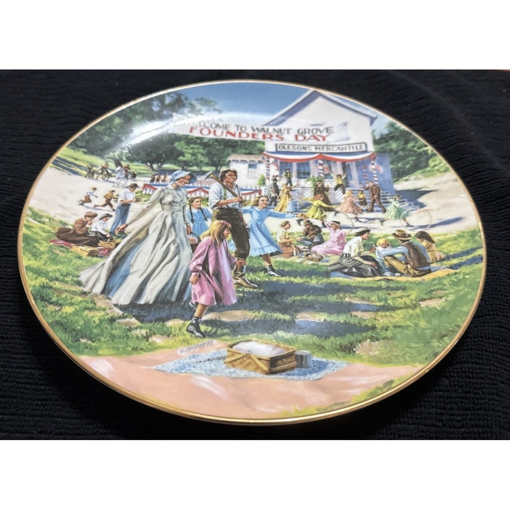 Hamilton Collection Little House on the Prairie #1 "FOUNDERS DAY PICNIC" 3630L